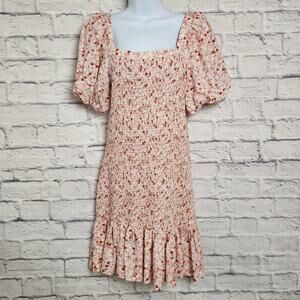 Another Love Dress Size Large Floral Smocked Mini Dress from Anthropologie